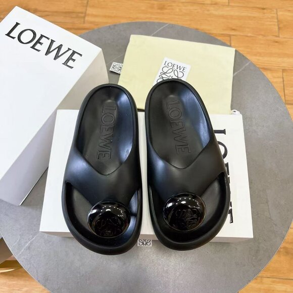 Loewe Shoes - Women's Black  Loewe Slides Sandals